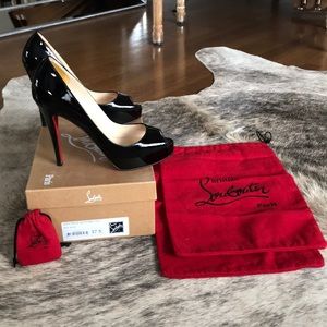 Christian Louboutin Very Prive 120 Patent 37.5/7.5